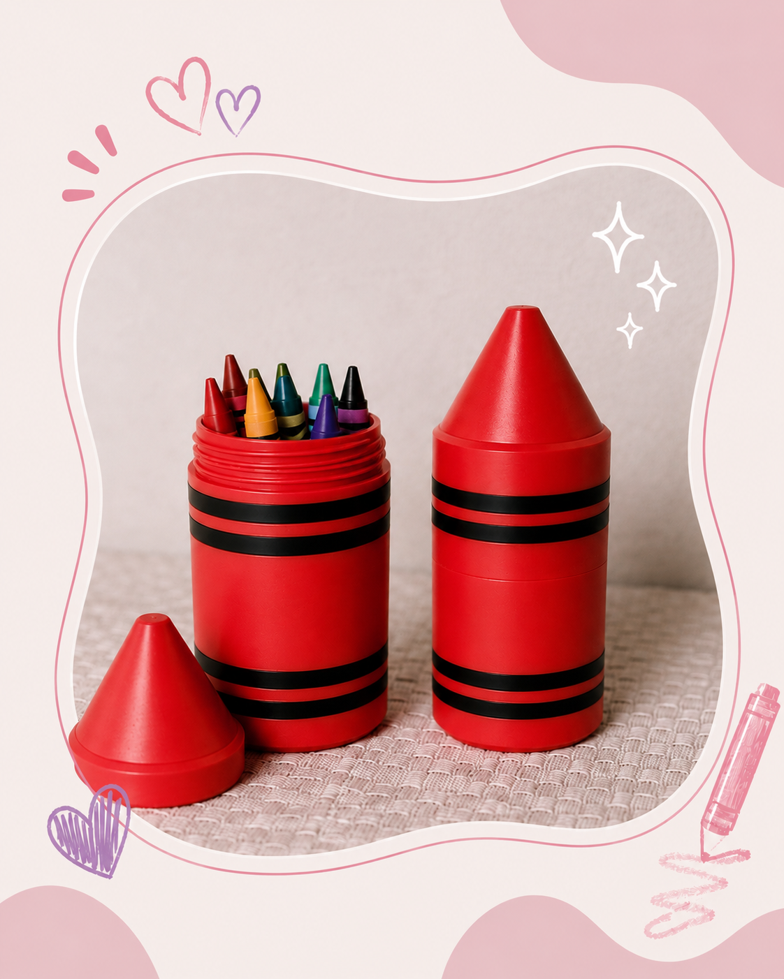 Red-Crayon Stash Jar