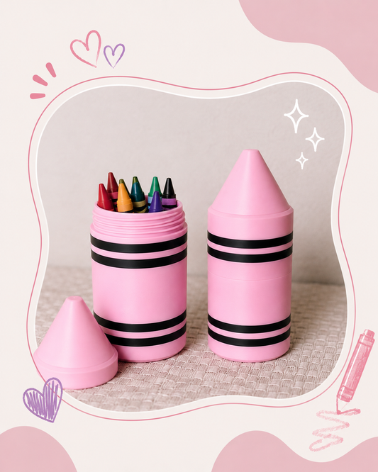Pink Crayon Stash Jar