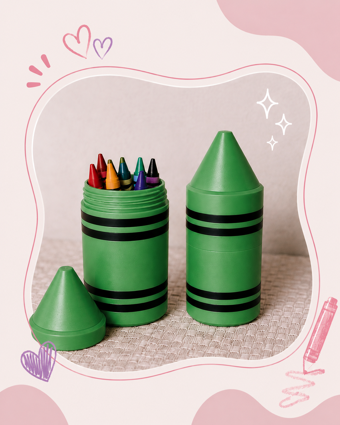 Green Crayon Stash Jar